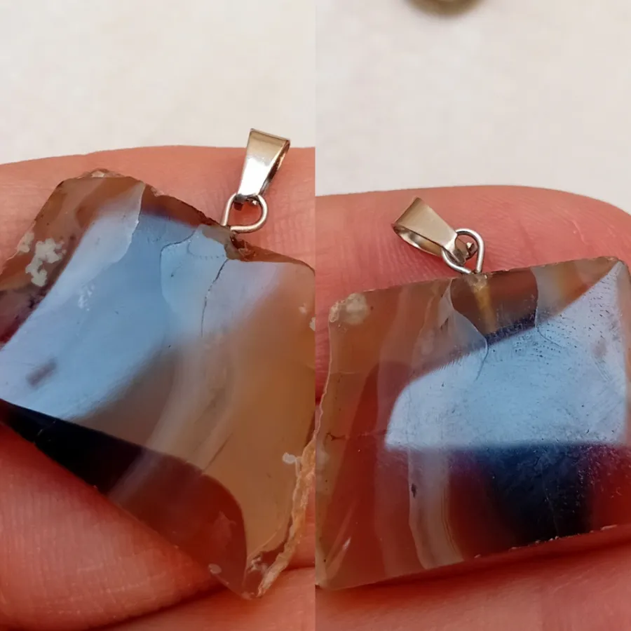 آویز عقیق سلیمانی مصور