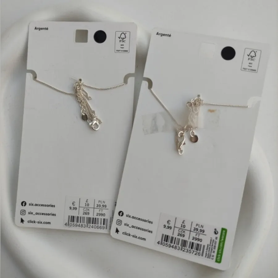 گردنبند آبکاری نقره S و M