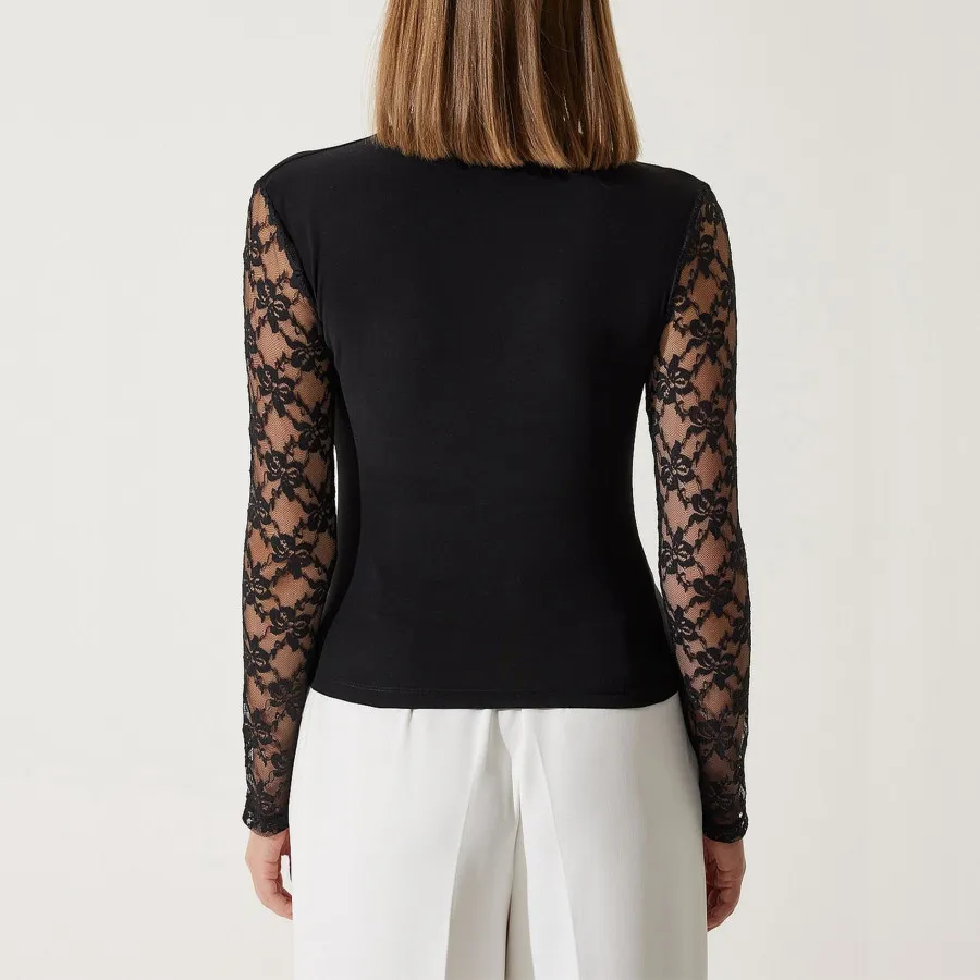 بلوز آستین گیپور ترک