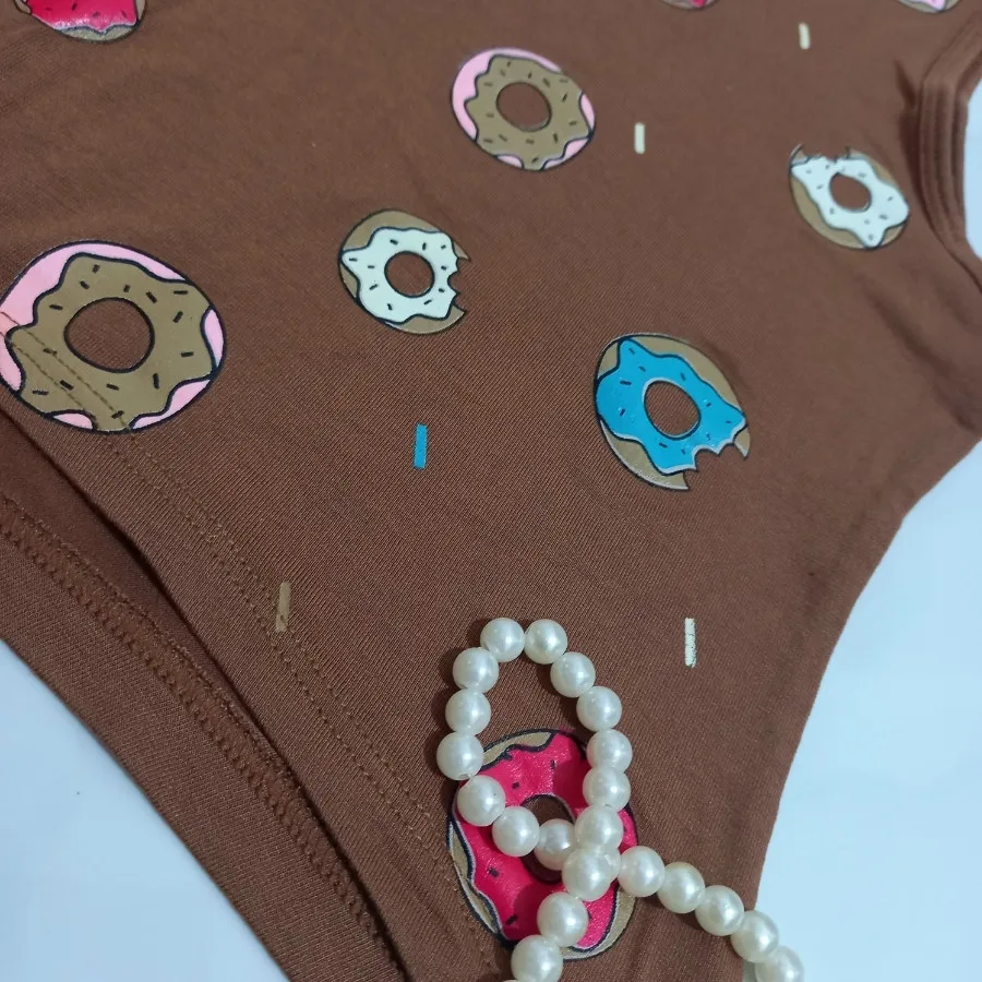 ست کراپ و شورتک طرح دونات