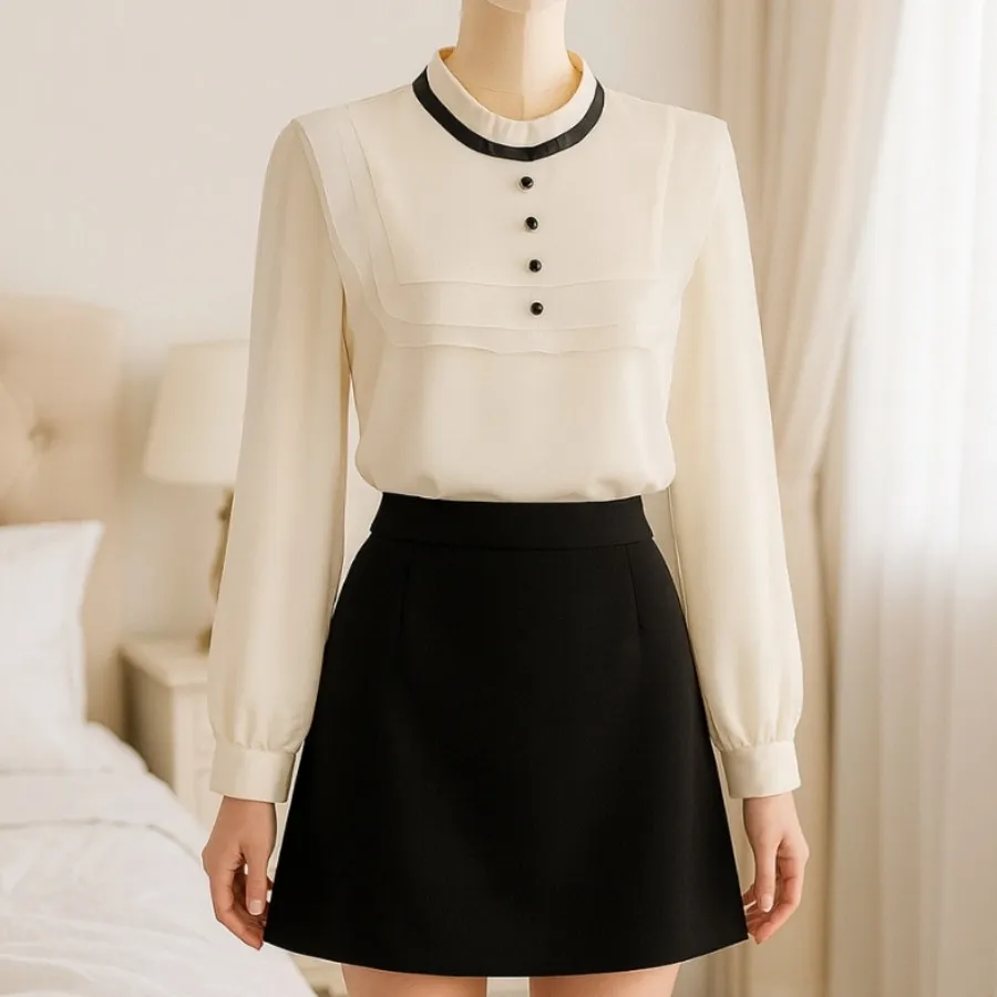 شومیز عروسکی سفید