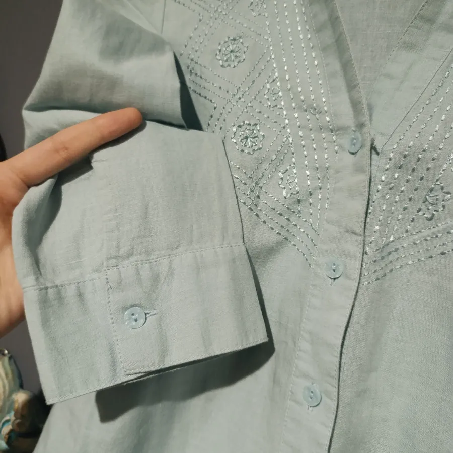 شومیز لینن کوک دوزی اروپا