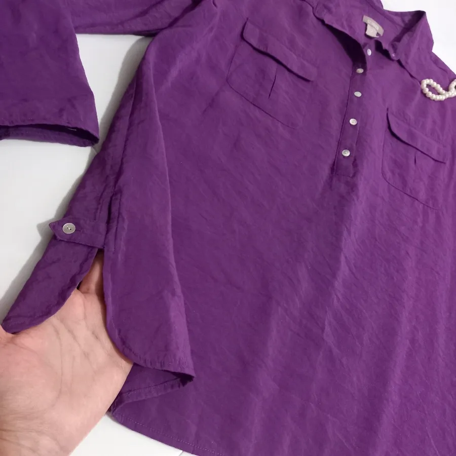 شومیز رنگ بادمجونی