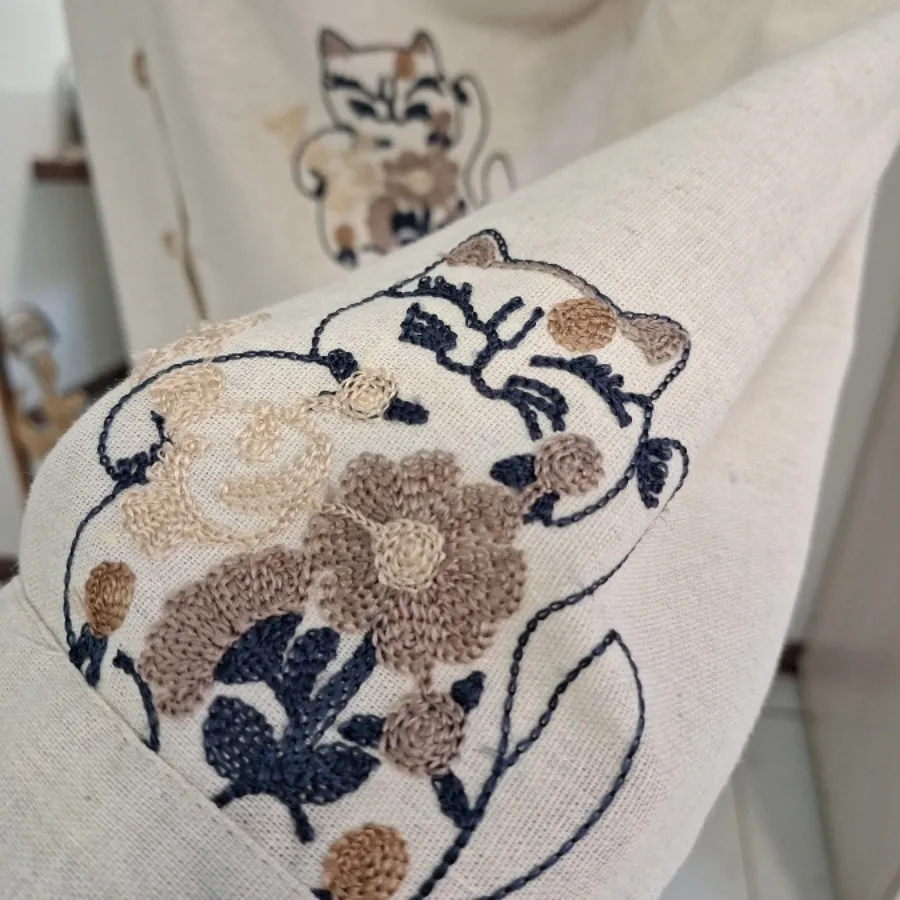 شومیز لینن طرح گربه