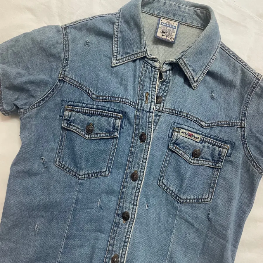 شومیز لی جین زاپ دار شیک