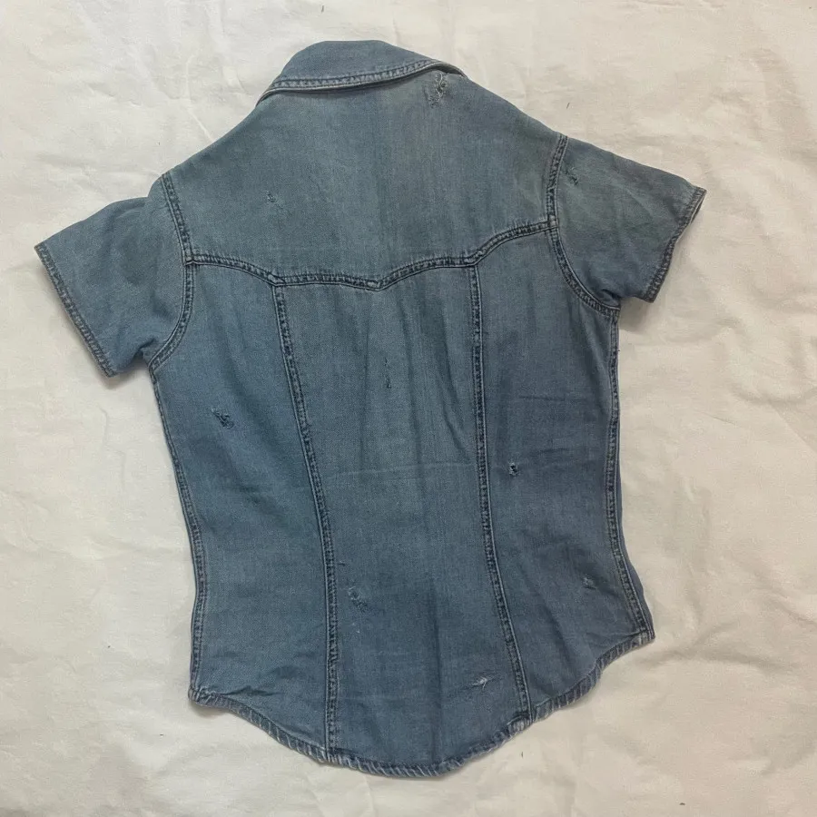 شومیز لی جین زاپ دار شیک