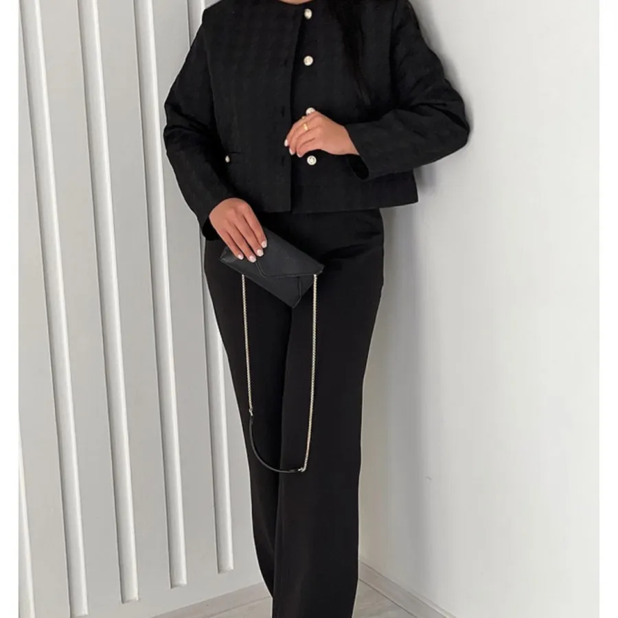 کراپ کت مشکی