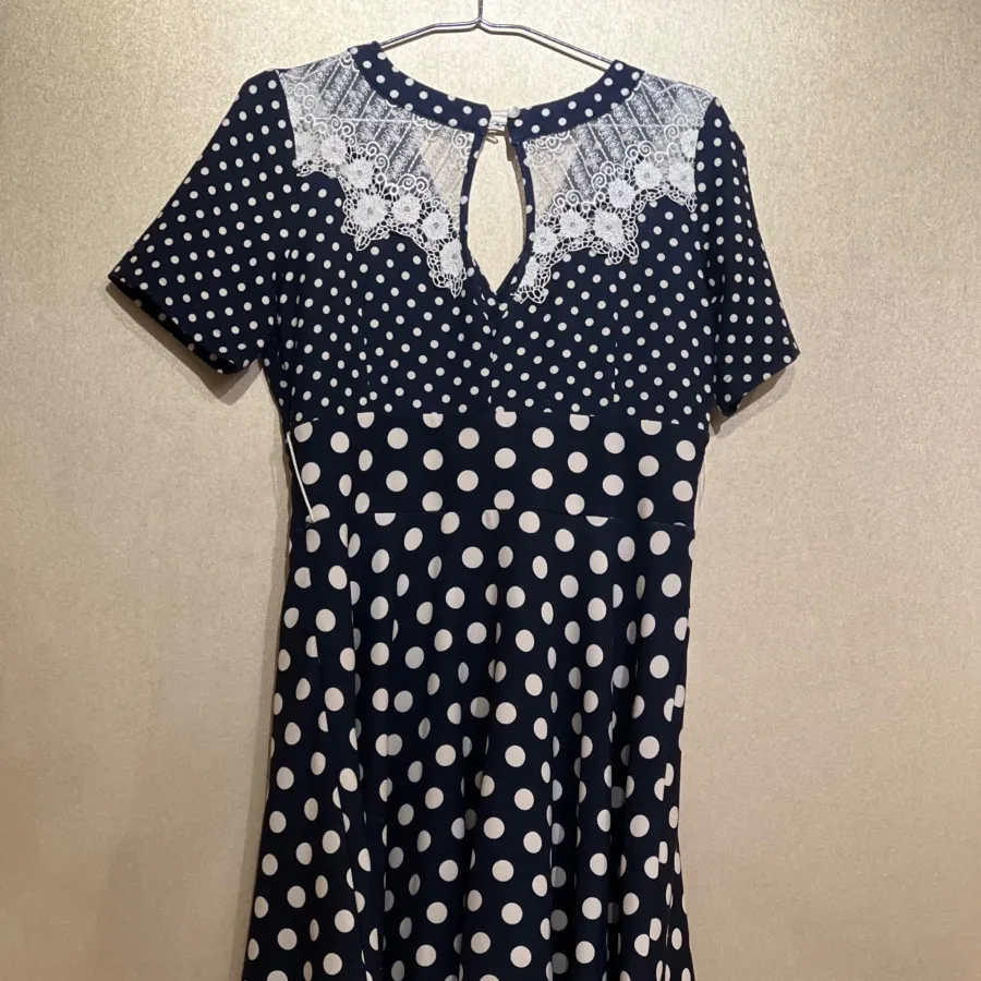 پیراهن کلوش خالخالی