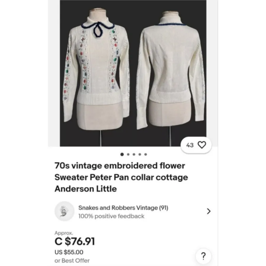 بلوز بافت گلدوزی یقه‌دار