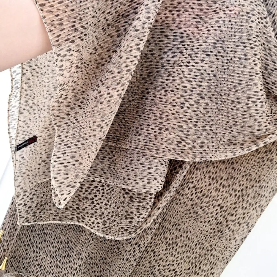 روسری پلیسه شاین پلنگی