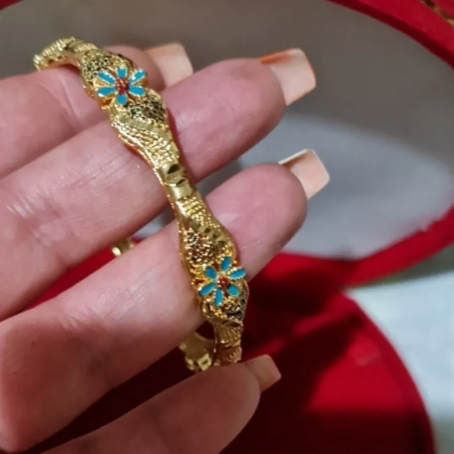 النگو طلا هندی میناکاری