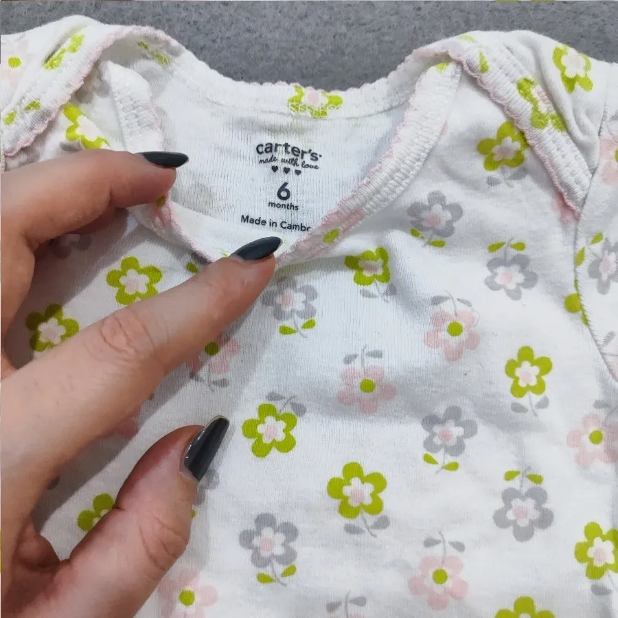 رامپر نوزادی دختر زیردکمه