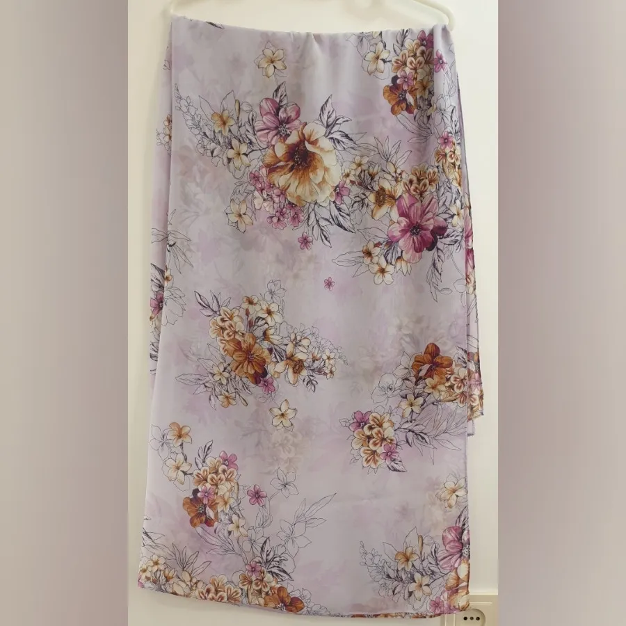 شال حریر یاسی ملی عروسونه