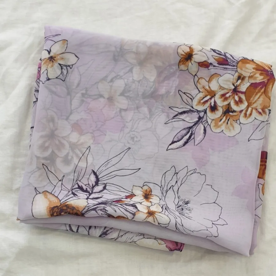 شال حریر یاسی ملی عروسونه