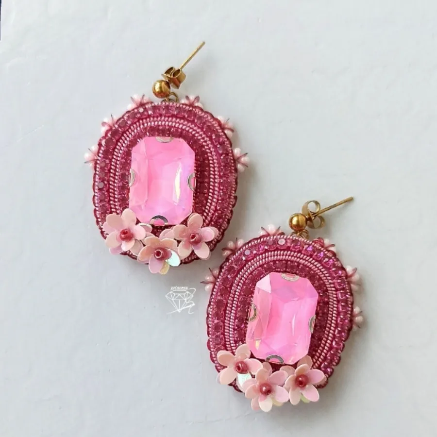 گوشواره جواهردوزی آبنباتی