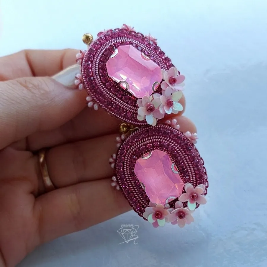 گوشواره جواهردوزی آبنباتی