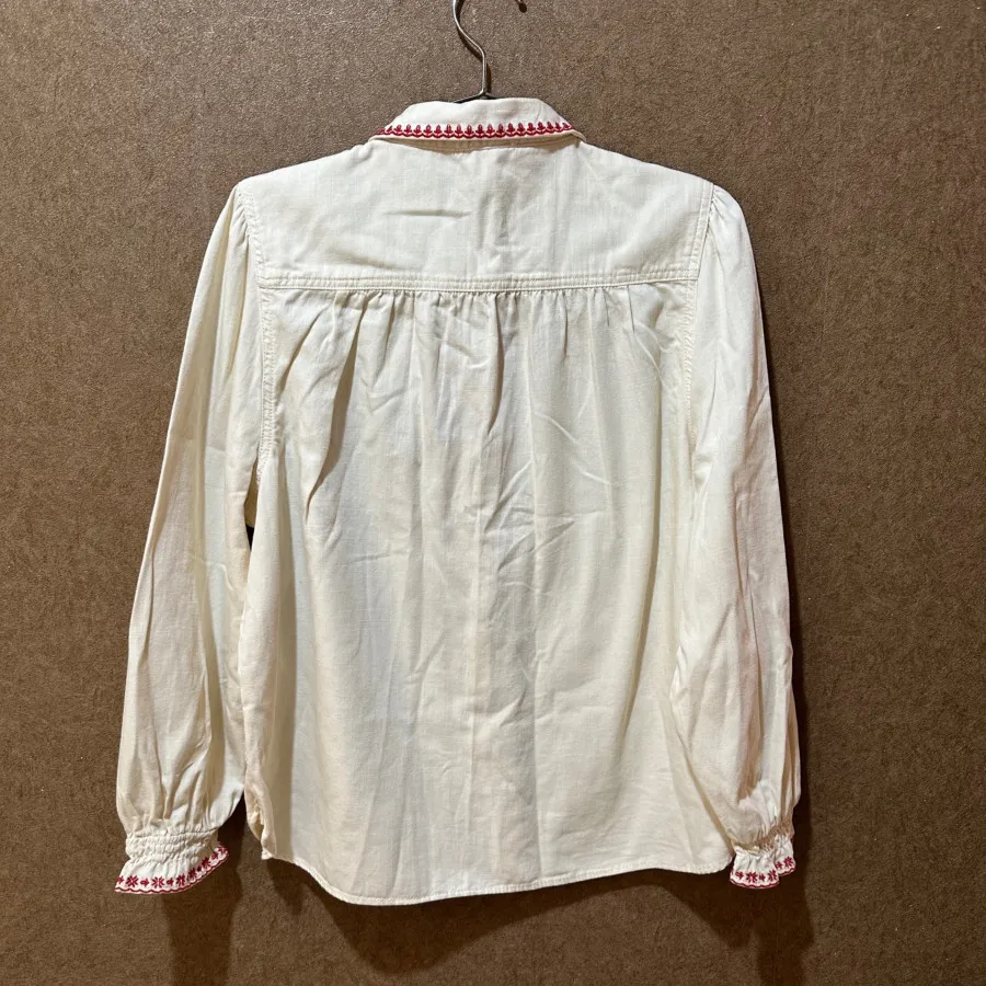 شومیز کتان گلدوزی