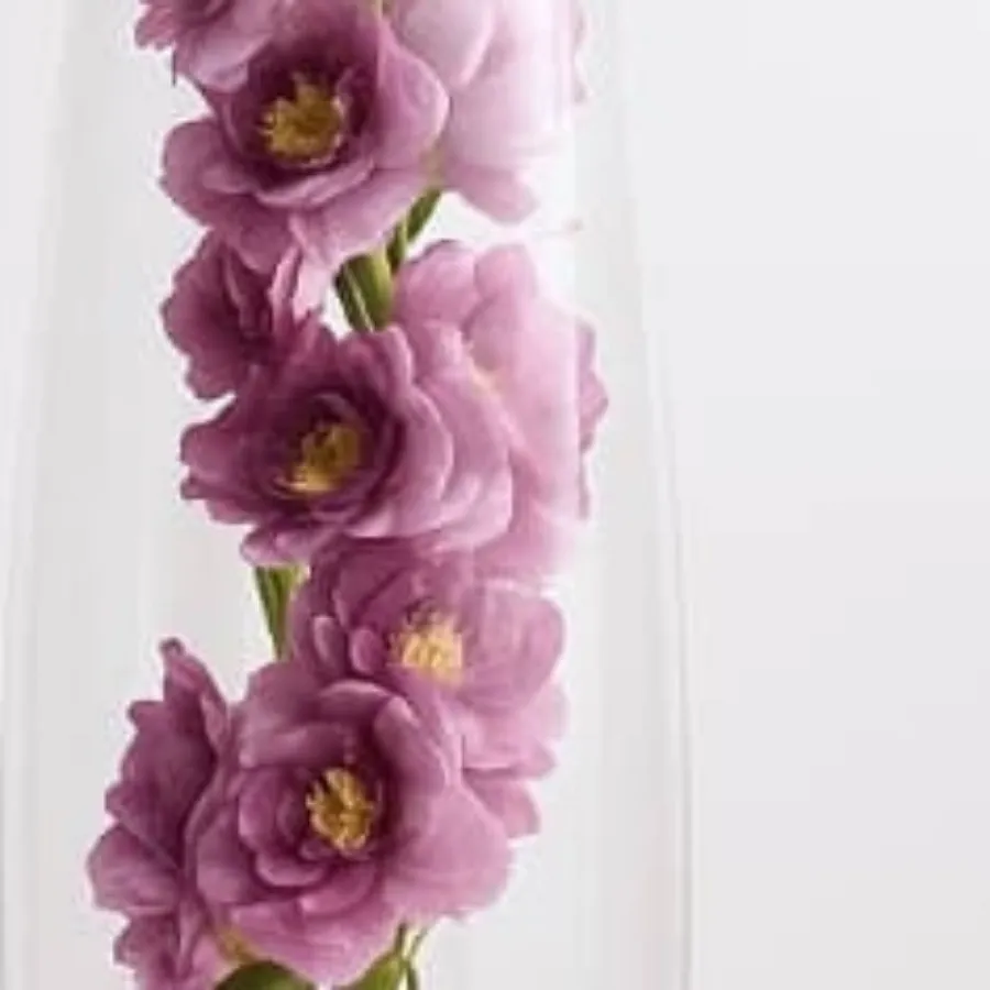 گلدان شیشه ای همراه گل