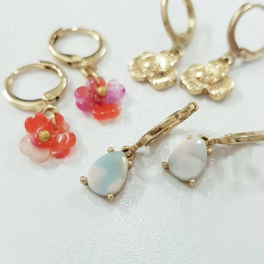 پک سه جفتی گوشواره طلایی