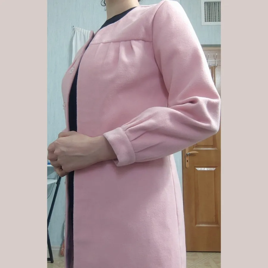 پالتو پاییزه صورتی روشن