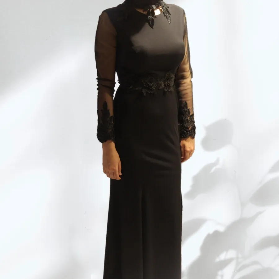 لباس مجلسی مشکی بلند