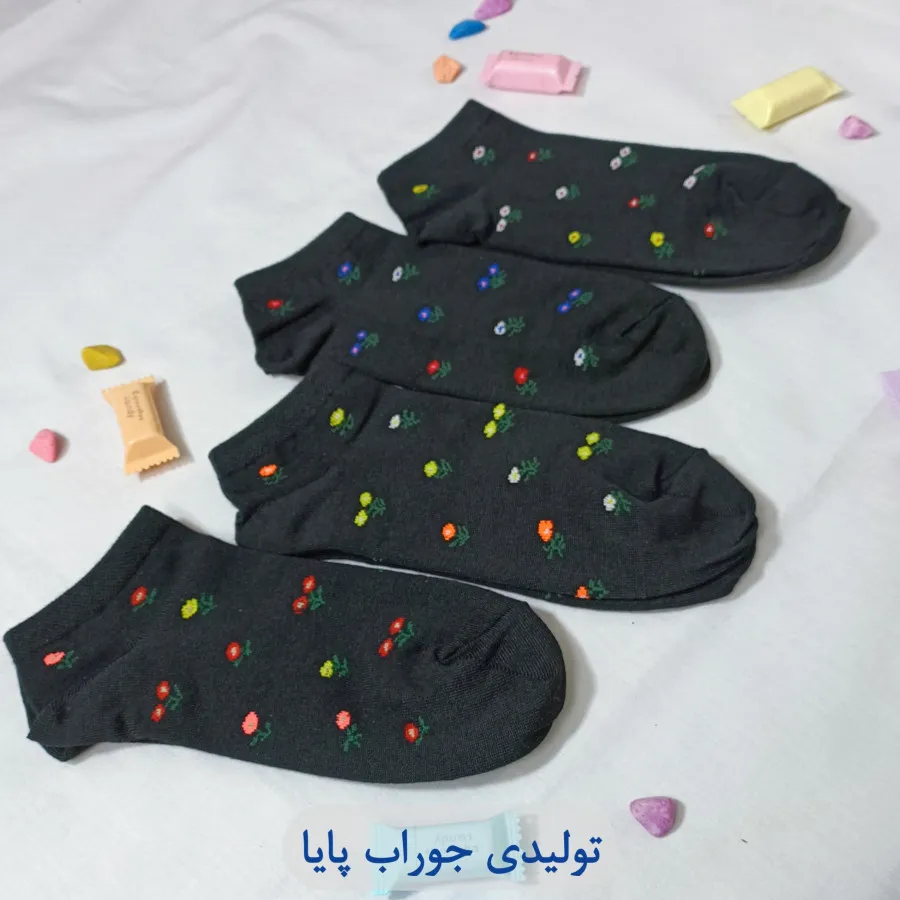 جوراب مچی گل گلی 12 عددی