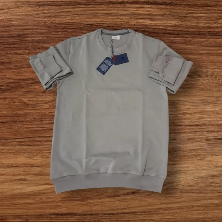 تیشرت پنبه ضخیم طوسی