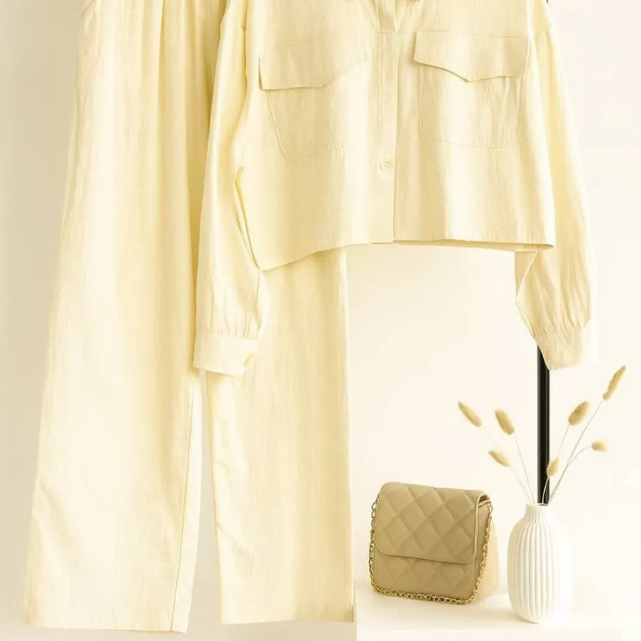 ست کت وشلوار جنس لنین