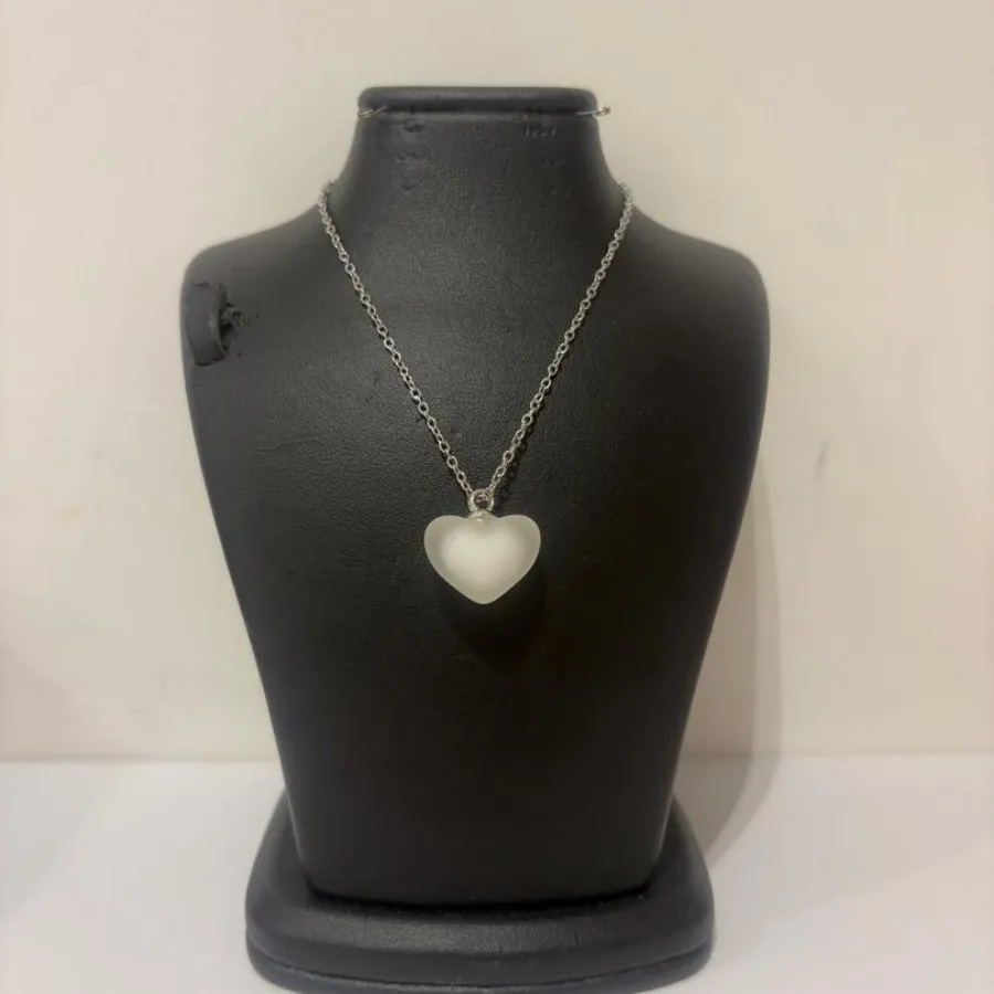 گردنبند قلب مات