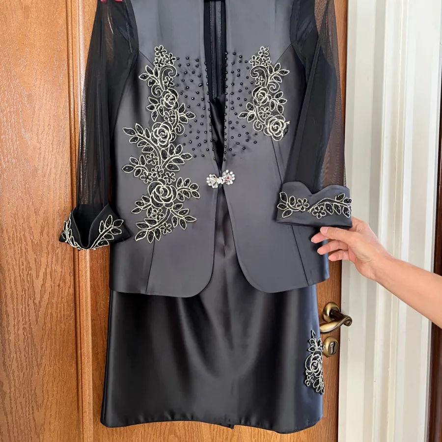 کت دامن مجلسی مشکی شیک