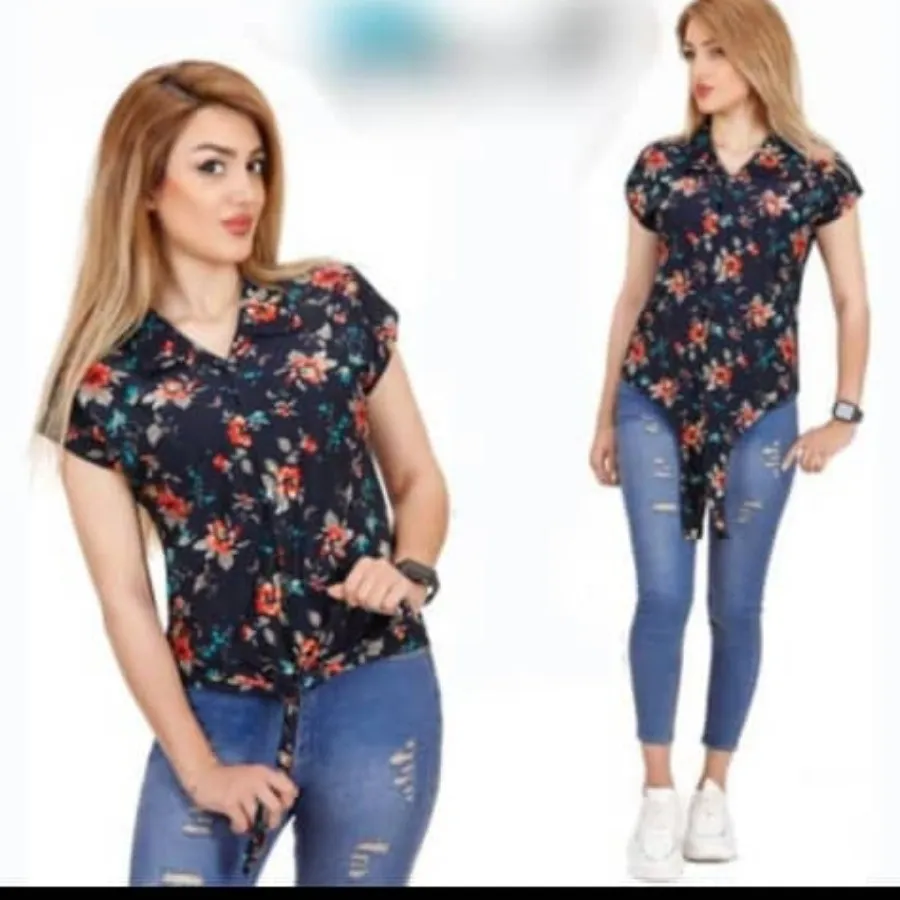 شومیز دخترونه جلو گره نخی