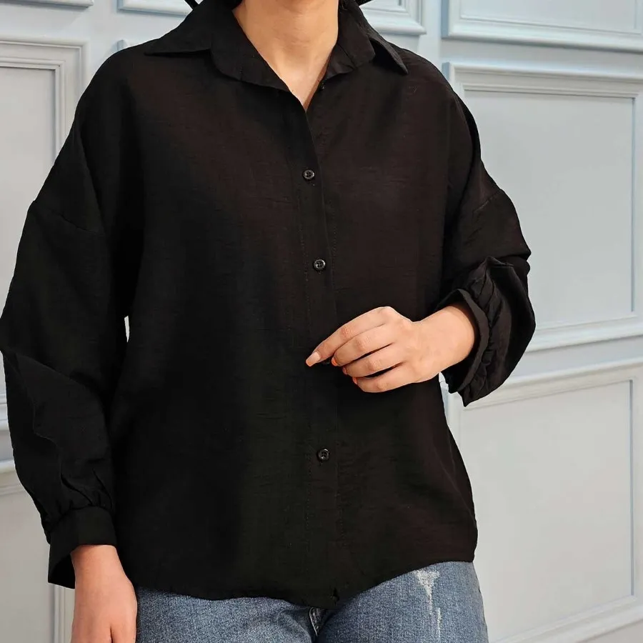 شومیز مشکی تک‌جیب