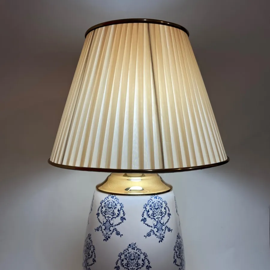 آباژور رومیزی سرامیکی آبی