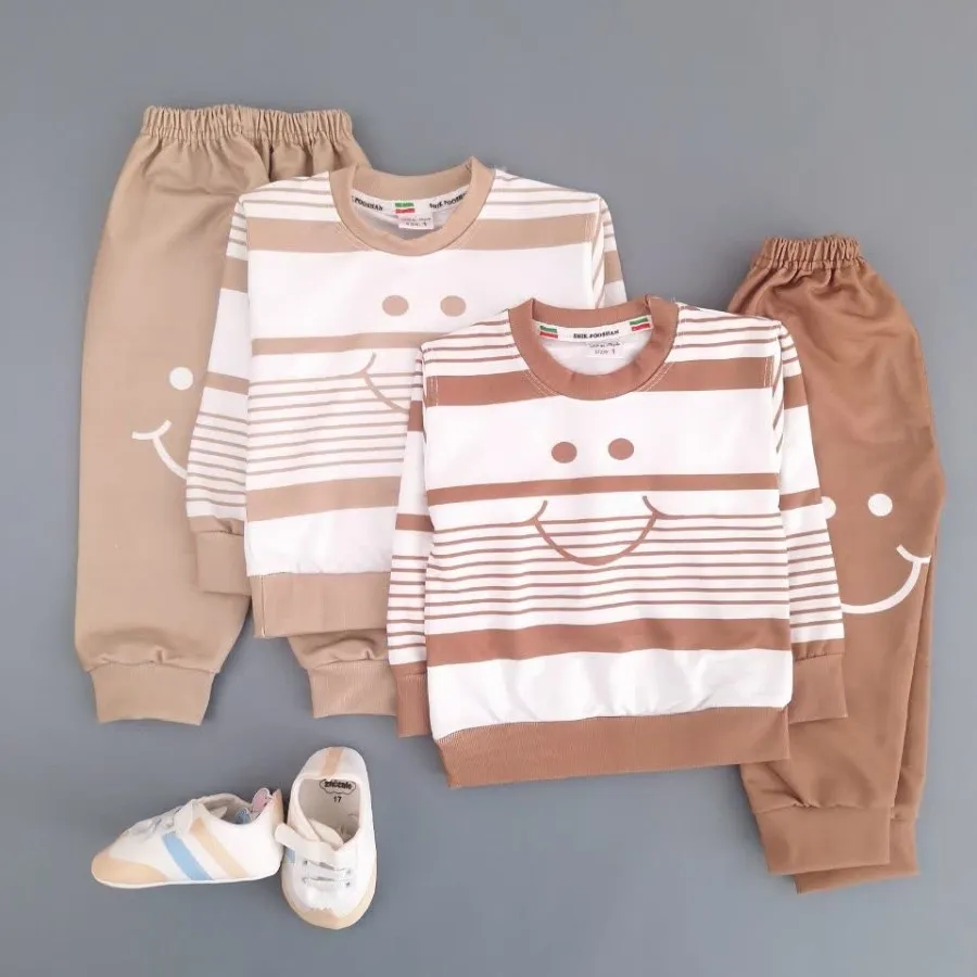 بلوز شلوار راه راه لبخند