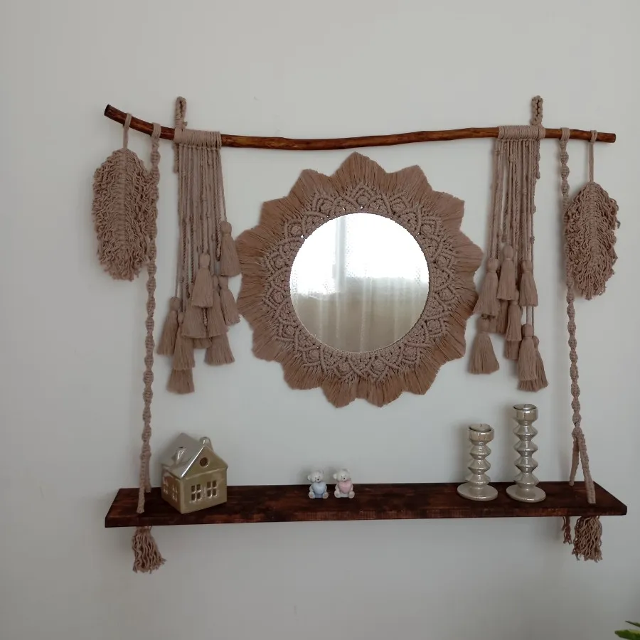 آیینه وشلف مکرومه