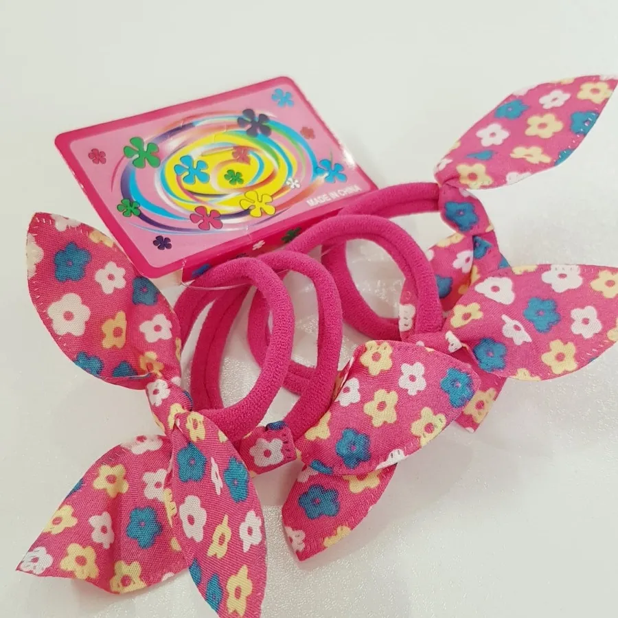 پک کش مو صورتی گلدار