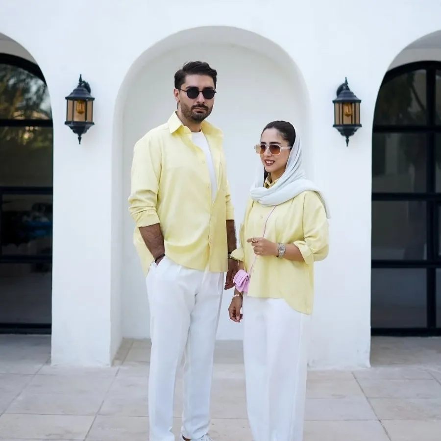 ست مانتو و پیراهن کاپل