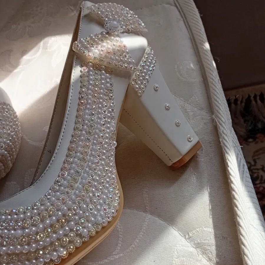 کفش مجلسی مروارید دوزی