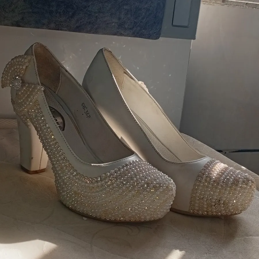 کفش مجلسی مروارید دوزی