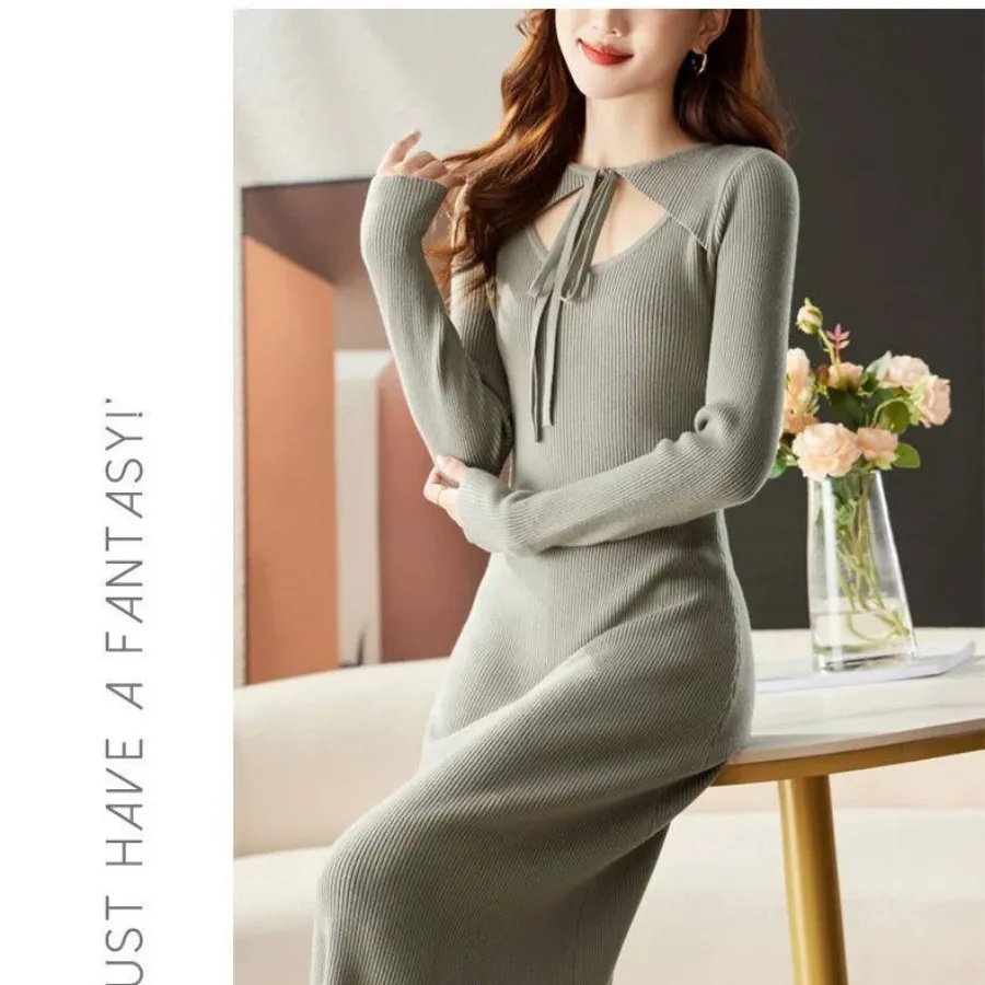 پیراهن بافت گرم بلند