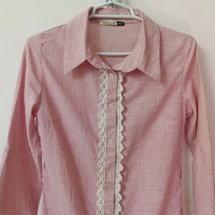 شومیز صورتی نخی