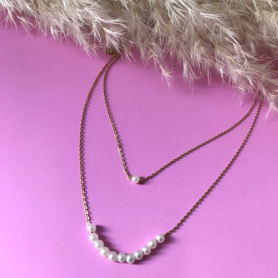 گردنبند مرواریدی دو لاین