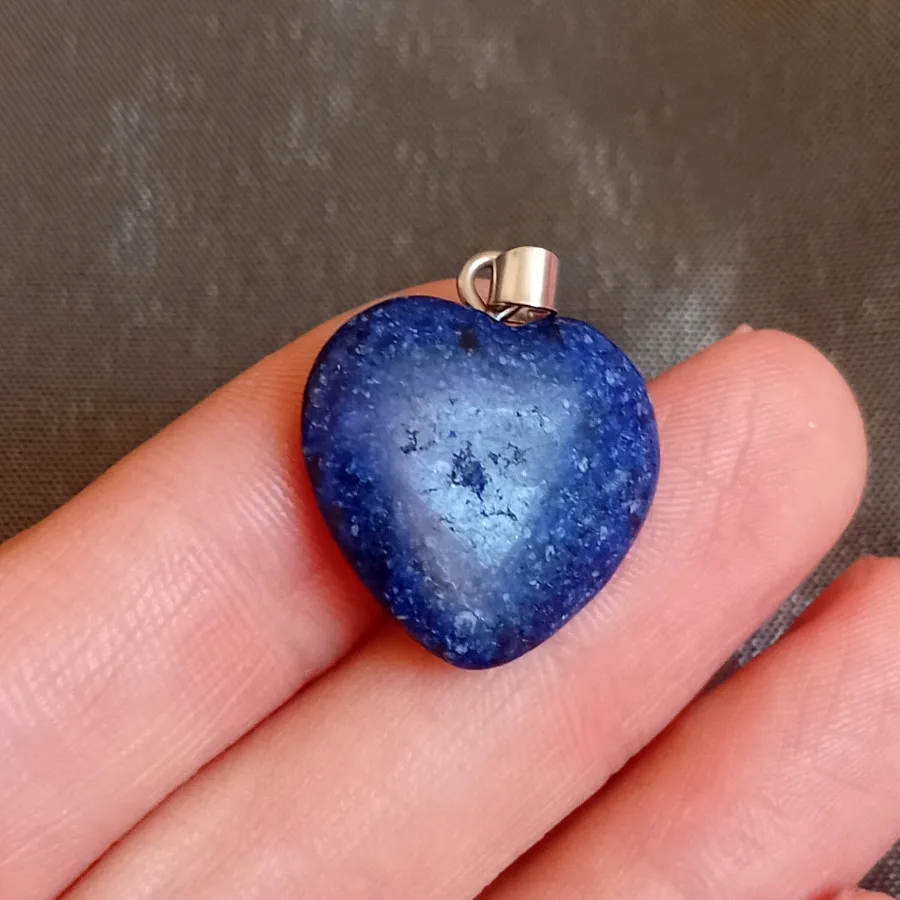 آویز لاجورد تراش قلبی