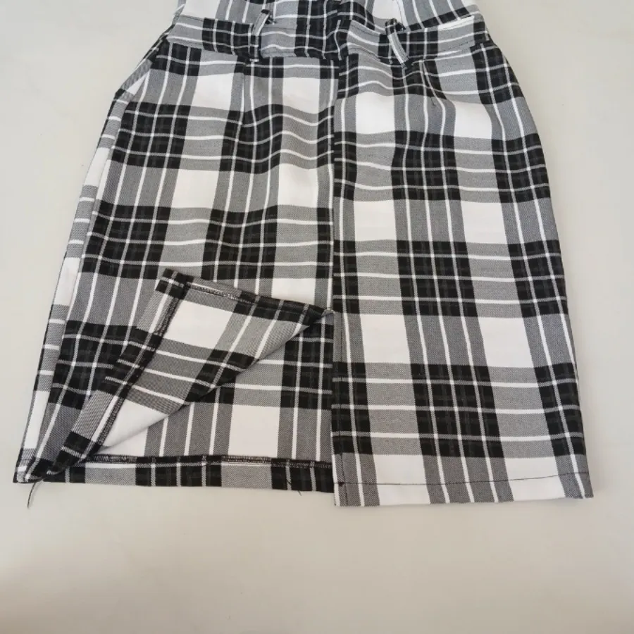 پیراهن دکلته چهارخونه