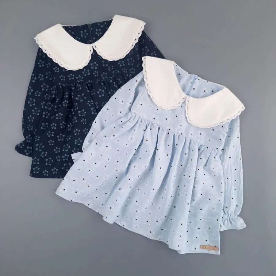 پیراهن یقه ب تمام چاپ گل