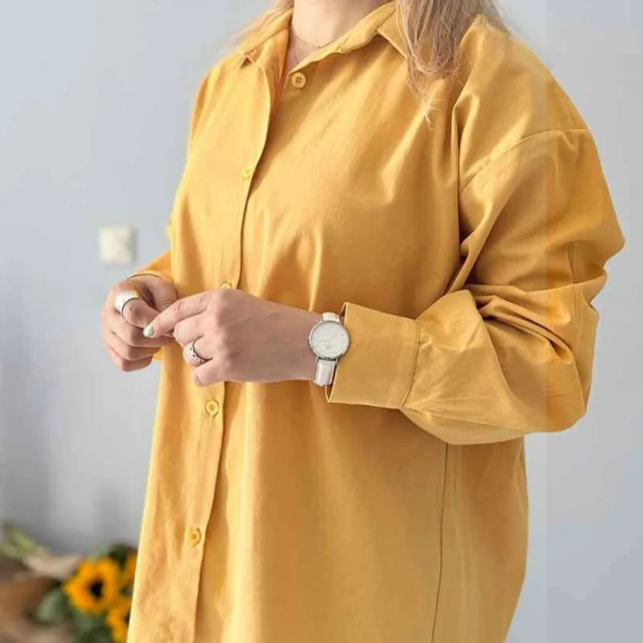 شومیز بیسیک خردلی