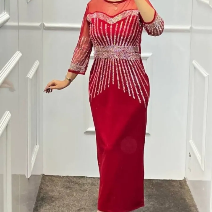 پیراهن تونیک مجلسی قرمز