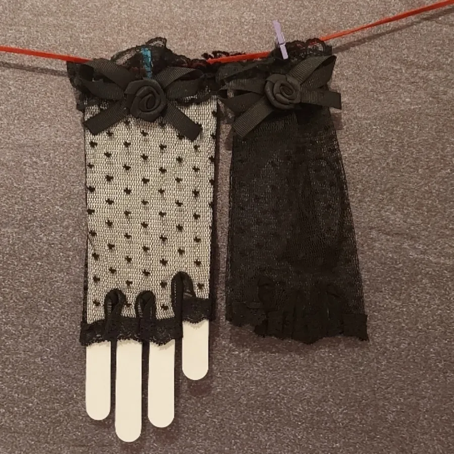 دستکش توری مشکی