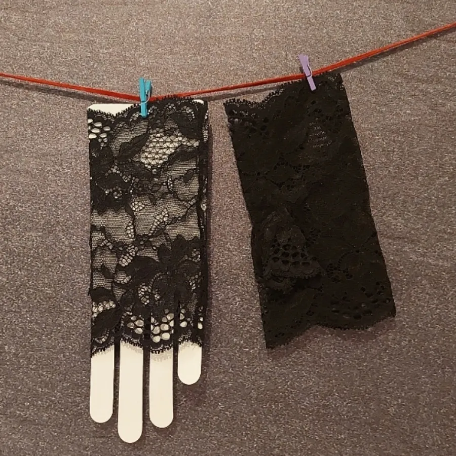 دستکش توری مشکی