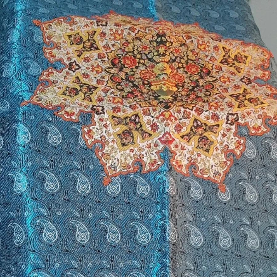 رومیزی آبی فیروزه